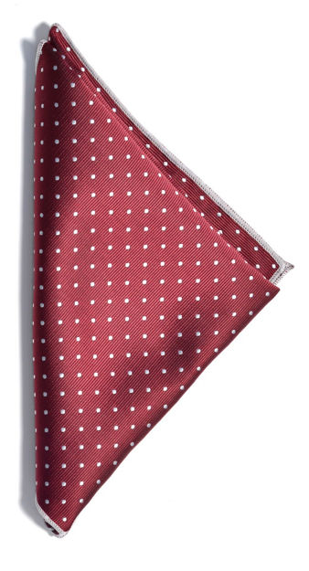 JH&F Handkerchief Wine/White 0