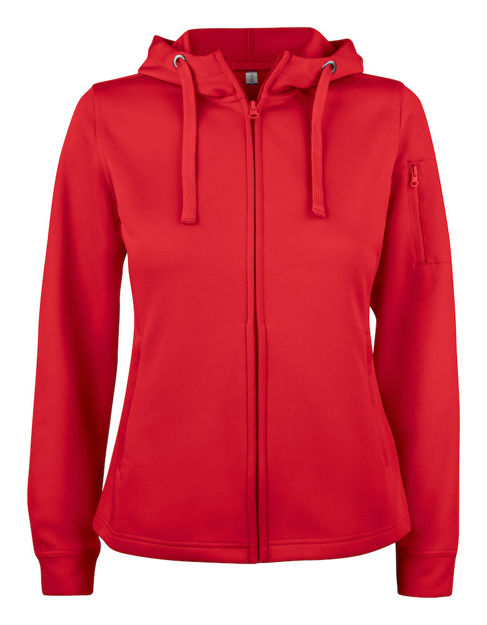 Basic Active Hoody FZ Ladies Red