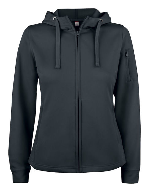 Basic Active Hoody FZ Ladies Black