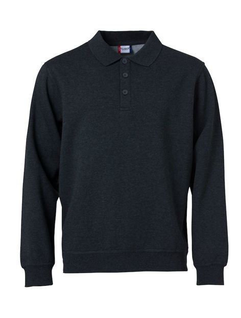 Basic Polo Sweater Anth Melange