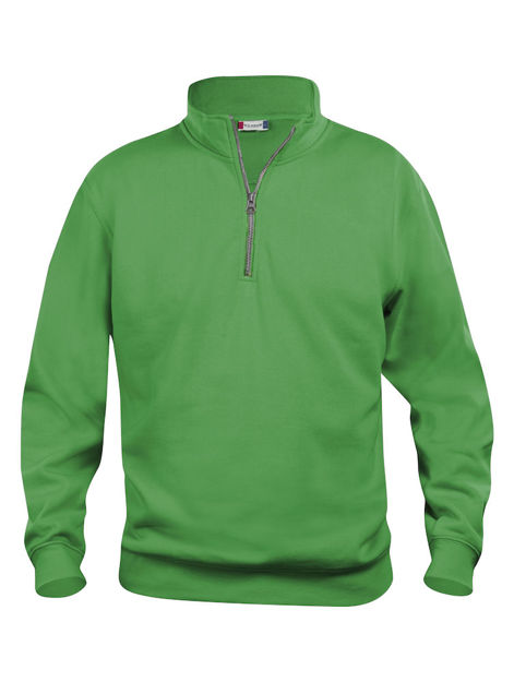 Basic Half Zip Apple Green