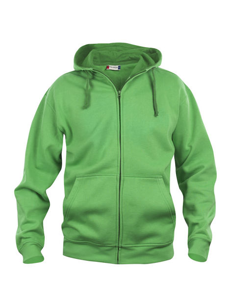 Basic Full Zip Mens Apple Green