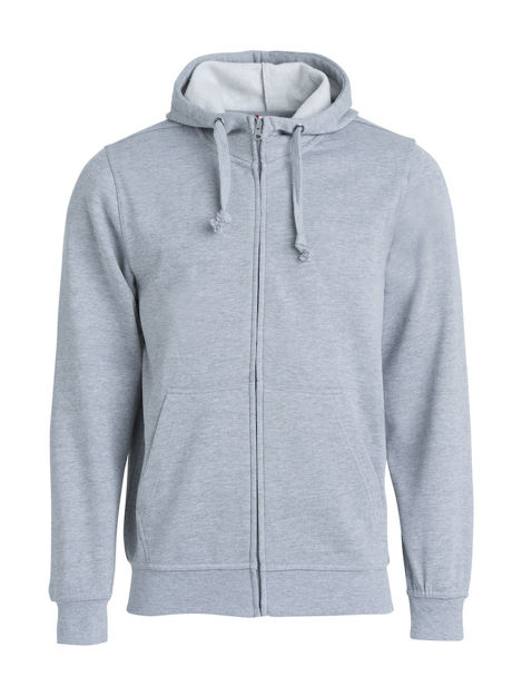 Basic Full Zip Mens Grey Melange