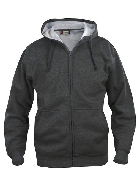 Basic Full Zip Mens Anthracite Melange