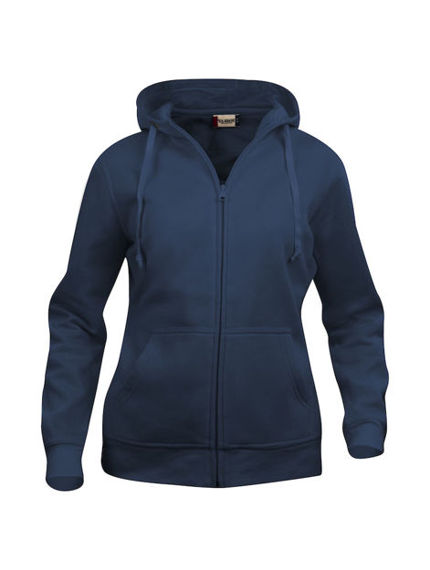 Basic Full Zip Ladies Dark Navy