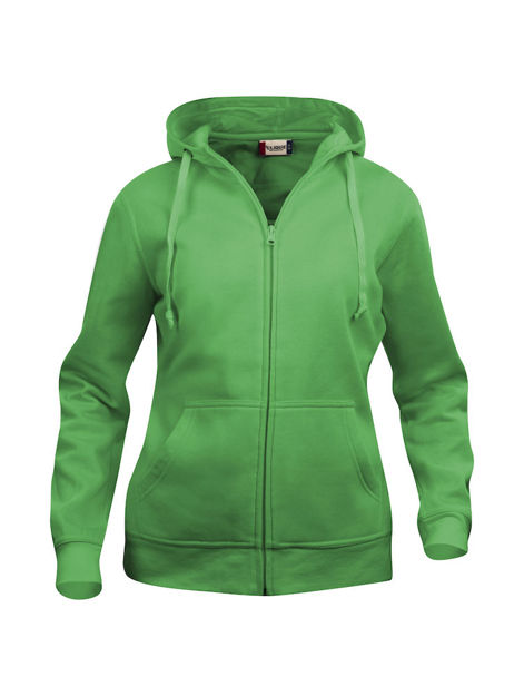 Basic Full Zip Ladies Apple Green