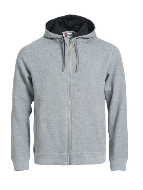 Classic Hoody Full Zip Grey Melange