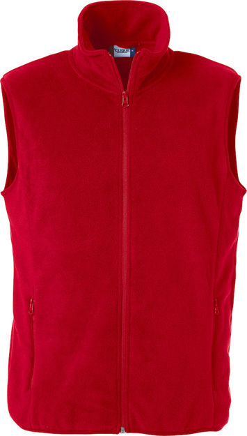 Basic Polar Fleece Vest Red