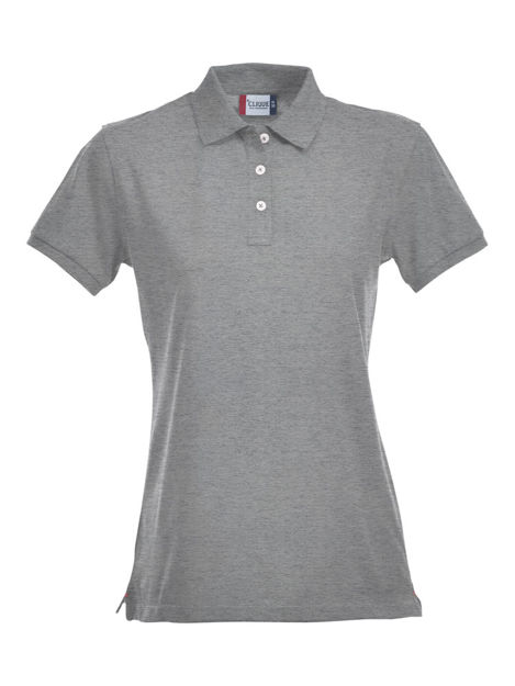 Stretch Premium Polo Ladie Grey Melange