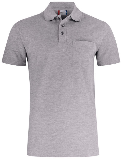 Basic Polo w. Pocket Grey Melange