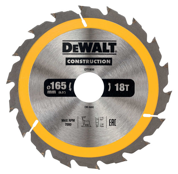 SAGBLAD 165X30MM 18T DT1939 DEWALT