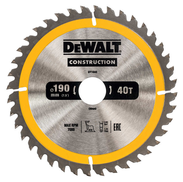 SAGBLAD 190X30X40T DT1945 DEWALT