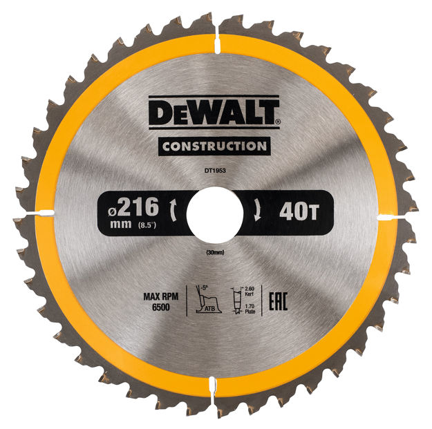 SAGBLAD 216X30X40T DT1953 DEWALT