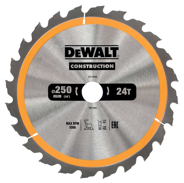 SAGBLAD 250X30MM 24T DT1956 DEWALT