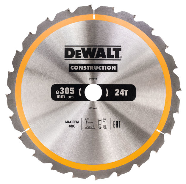 SAGBLAD 305X30MM 24T DT1958 DEWALT