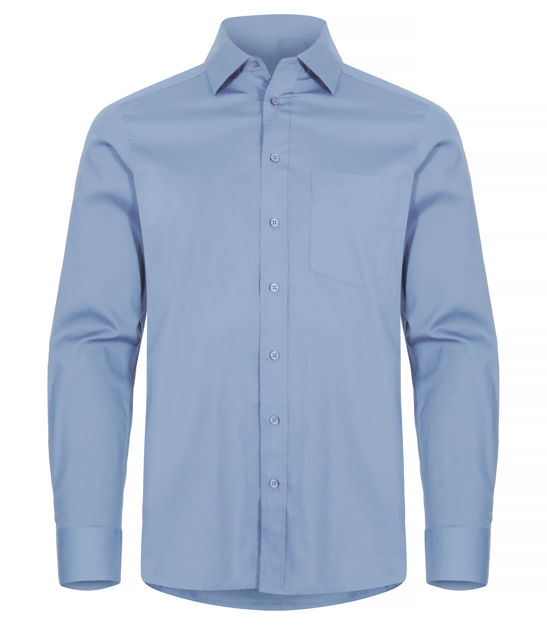 Stretch Shirt LS Light Blue