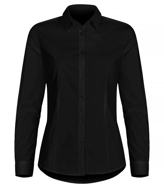 Stretch Shirt LS Lady Black