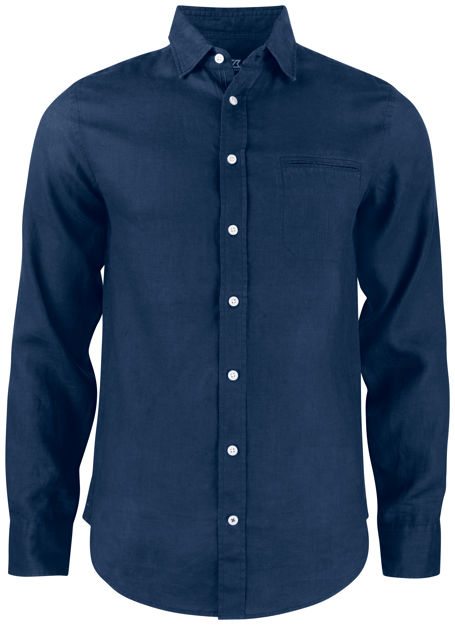 Summerland Linen Shirt Men Dark Navy