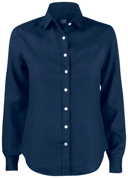 Summerland Linen Shirt Ladies Dark Navy