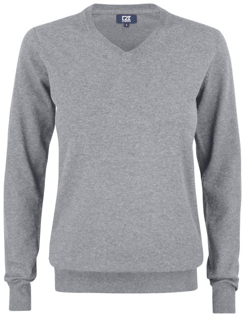 Oakville V-neck Ladies Grey Melange