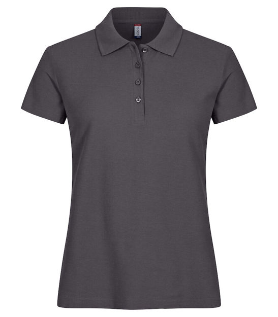 Basic Polo Ladies Metal Grey