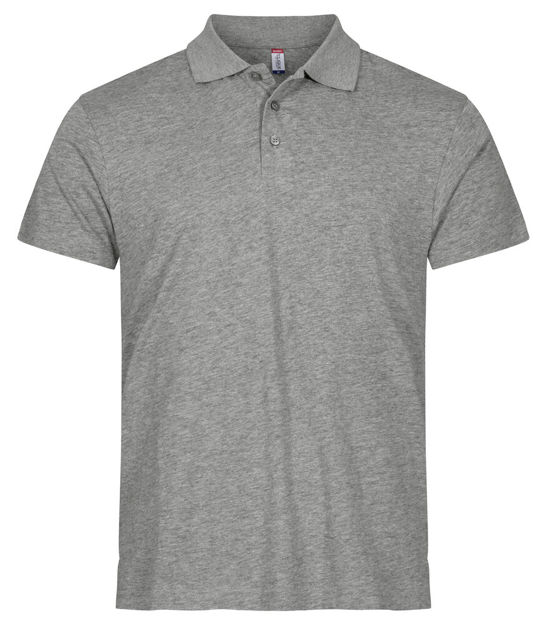 Single Jersey Polo Grey Melange