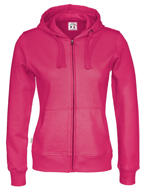 Full Zip Hood Lady (GOTS) Dark Cerise