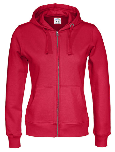 Full Zip Hood Lady (GOTS) Red