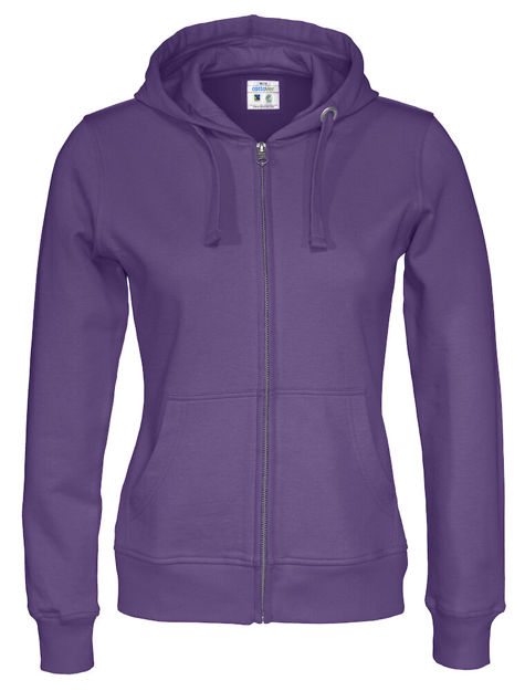 Full Zip Hood Lady (GOTS) Purple