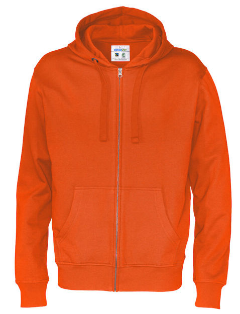 Full Zip Hood Man (GOTS) Orange