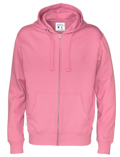 Full Zip Hood Man (GOTS) Pink