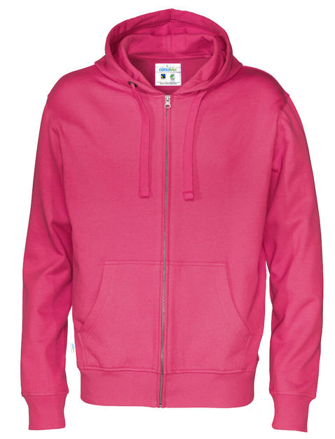 Full Zip Hood Man (GOTS) Dark Cerise