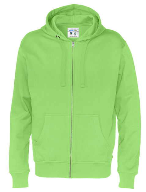 Full Zip Hood Man (GOTS) Green