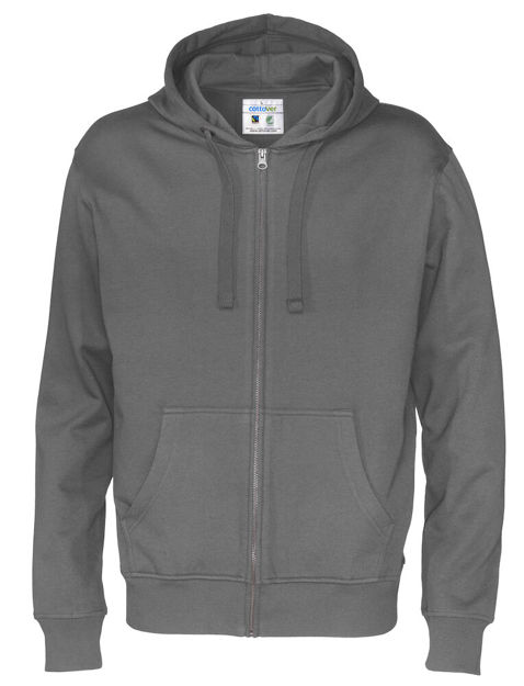 Full Zip Hood Man (GOTS) Charcoal